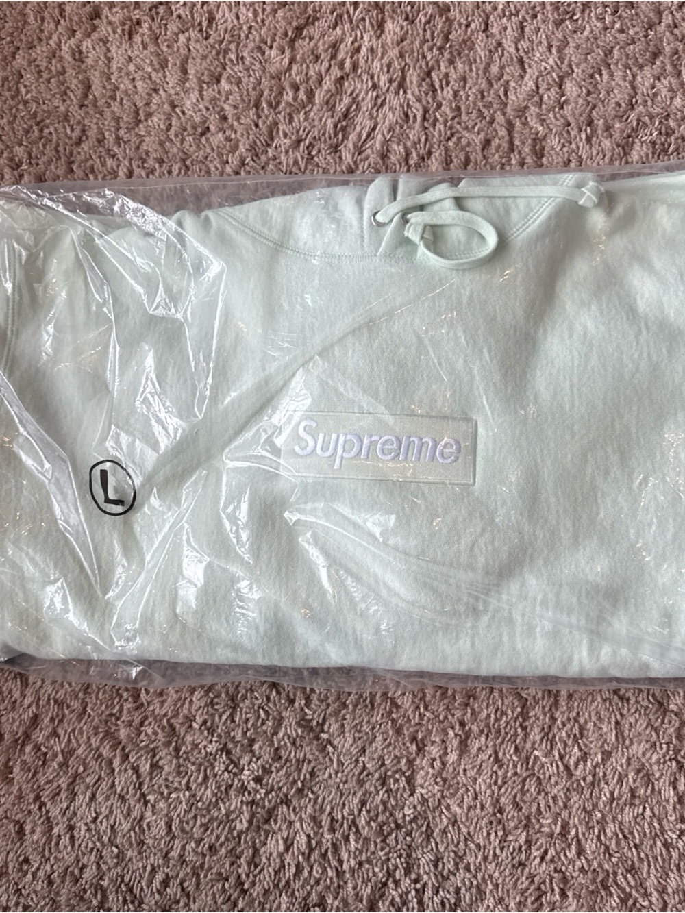 Supreme Light Green Box Logo Hoodie
